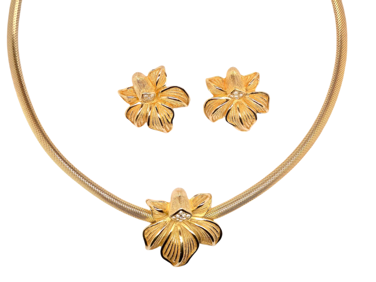 A suite of Christian Dior gold plated jewellery