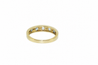 Tanzanite and diamond eternity ring rear view