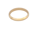 A simple gold band ring with a smooth, polished finish, shown on a plain white background.