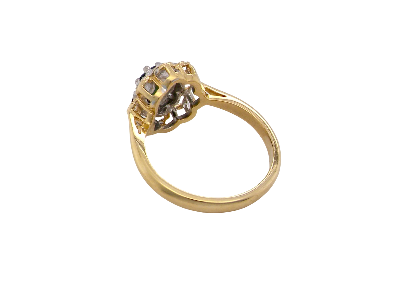 A traditional Sapphire and Diamond cluster ring