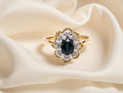 A traditional Sapphire and Diamond cluster ring