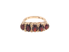 A traditional garnet dress ring