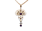 A truly beautiful Edwardian period. This elegant piece typifies the glamour of the period, with pearls and amethysts.