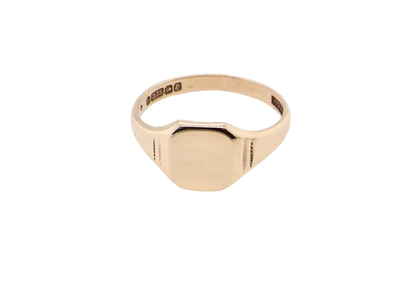 A unisex gold signet ring