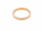A vintage 18 carat gold* wedding ring. Narrow 2mm width, D shape profile