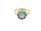 A vintage 1960s cluster ring. Principal stone a brilliant cut white diamond, 0.45 carats ()&nbsp;