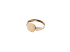 A vintage 9 carat gold signet ring. Six sided shape,