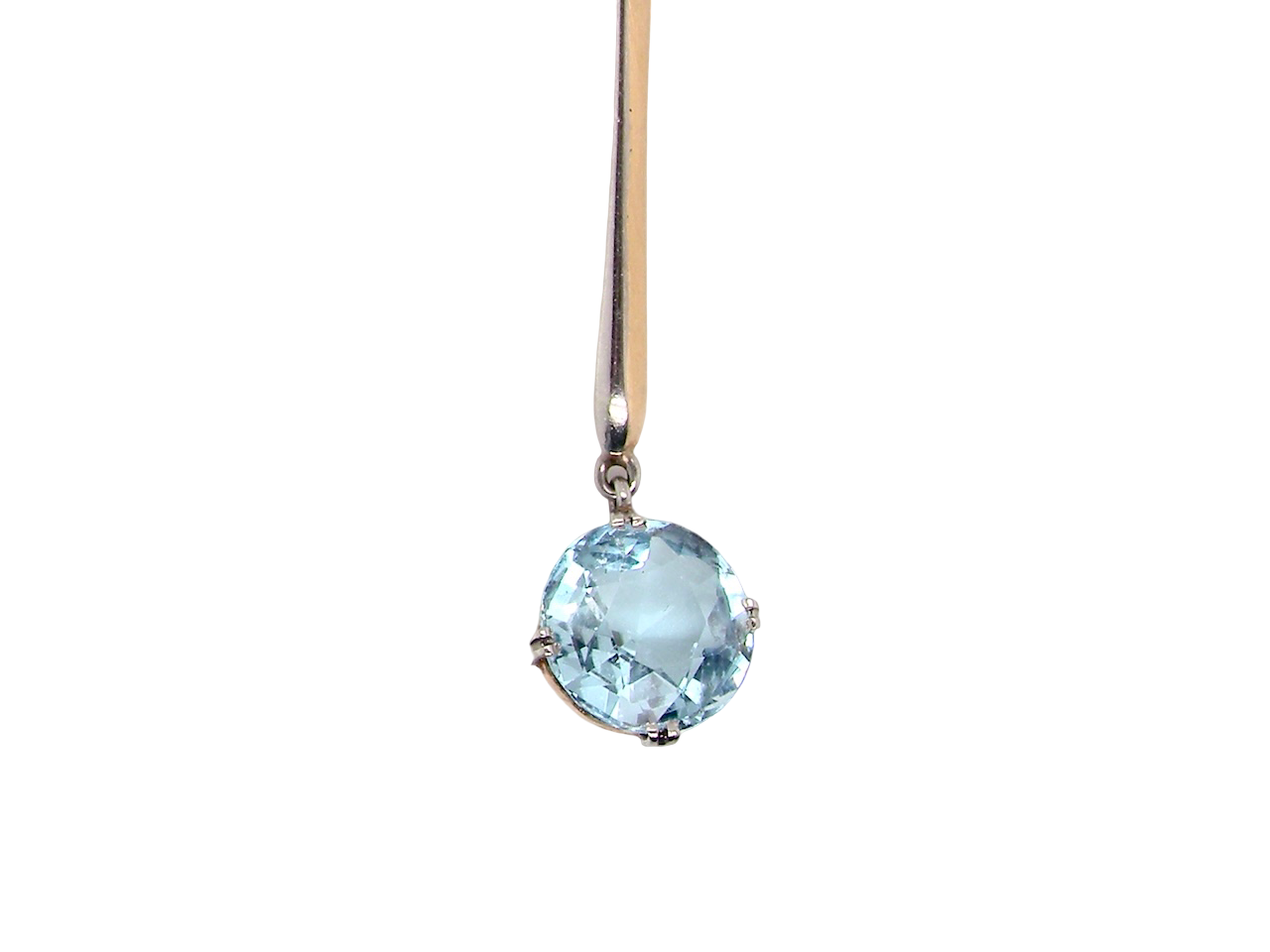 A vintage Aquamarine and Diamond pendant