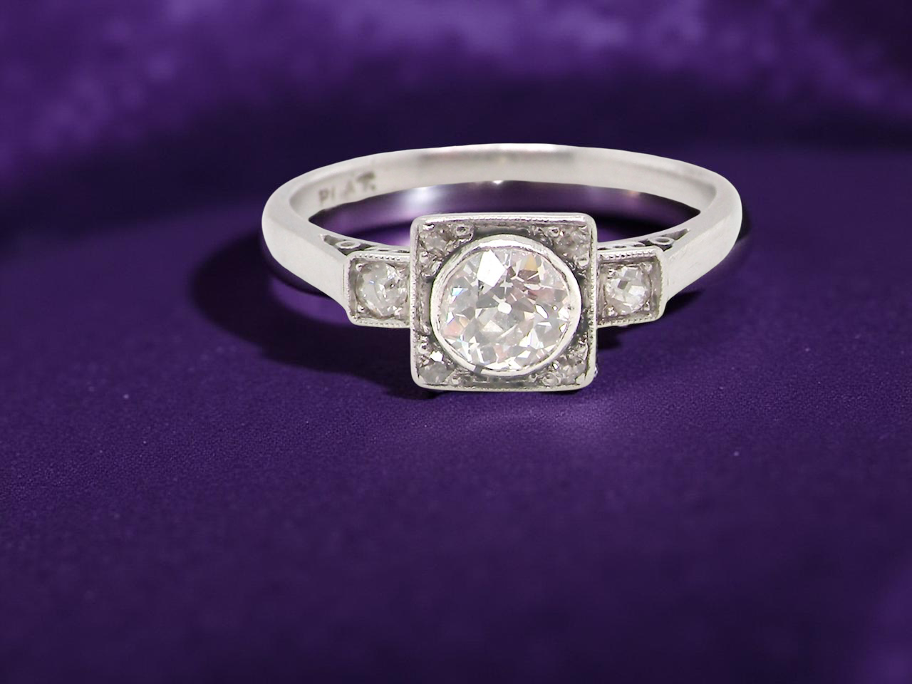 A vintage  Art Deco solitaire Diamond ring