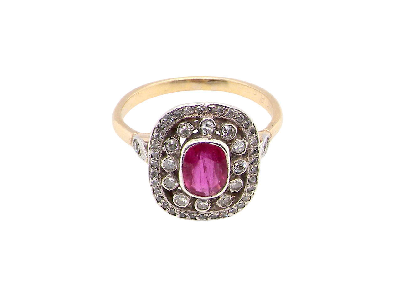 A vintage Edwardian Ruby and Diamond ring