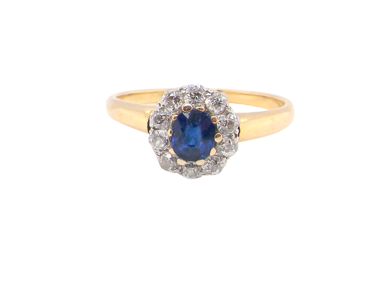 A vintage Sapphire and Diamond cluster ring 1930s