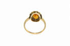 A vintage citrine and diamond cluster rear view