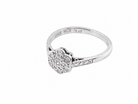 A vintage cluster ring, the head set with seven small single cut white diamonds, each 1.7mm 