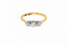 A vintage diamond trilogy ring