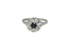 A vintage sapphire and diamond cluster ring