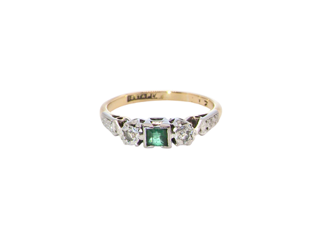 A vintage Emerald and Diamond ring
