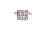 A vintage square cluster Diamond ring