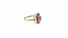 A vintage style ruby diamond cluster ring