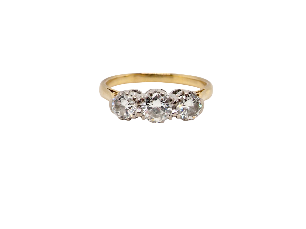 A vintage three stone Diamond Ring