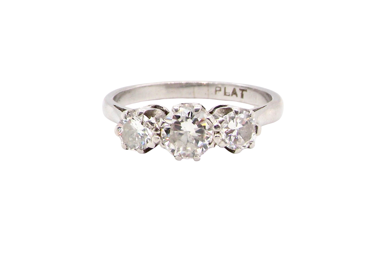 A vintage three stone Diamond ring