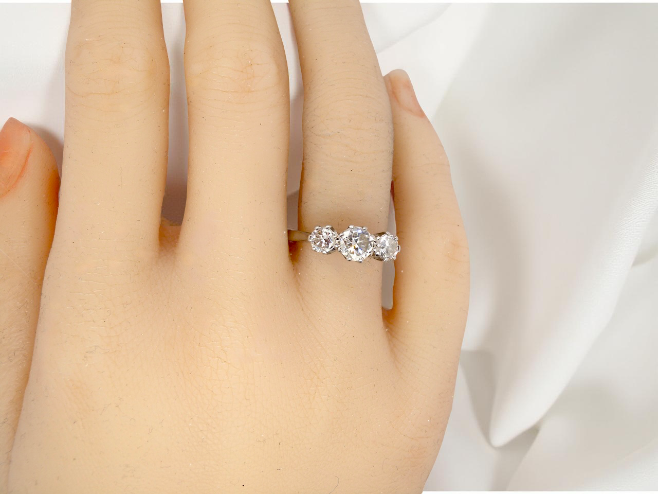 A vintage three stone Diamond ring