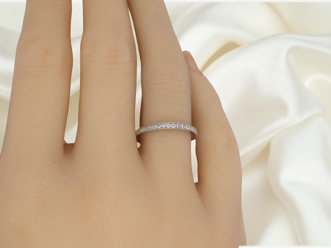 A white gold Diamond eternity ring