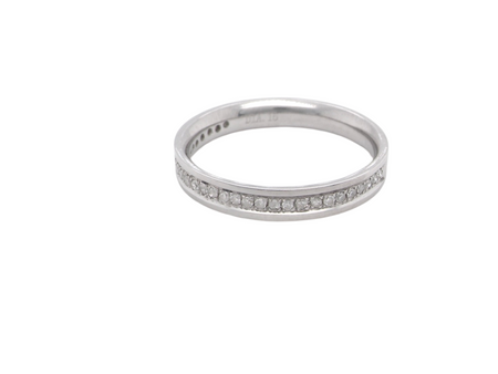 A white gold half hoop Diamond eternity ring