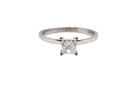 A Princess Cut solitaire diamond ring