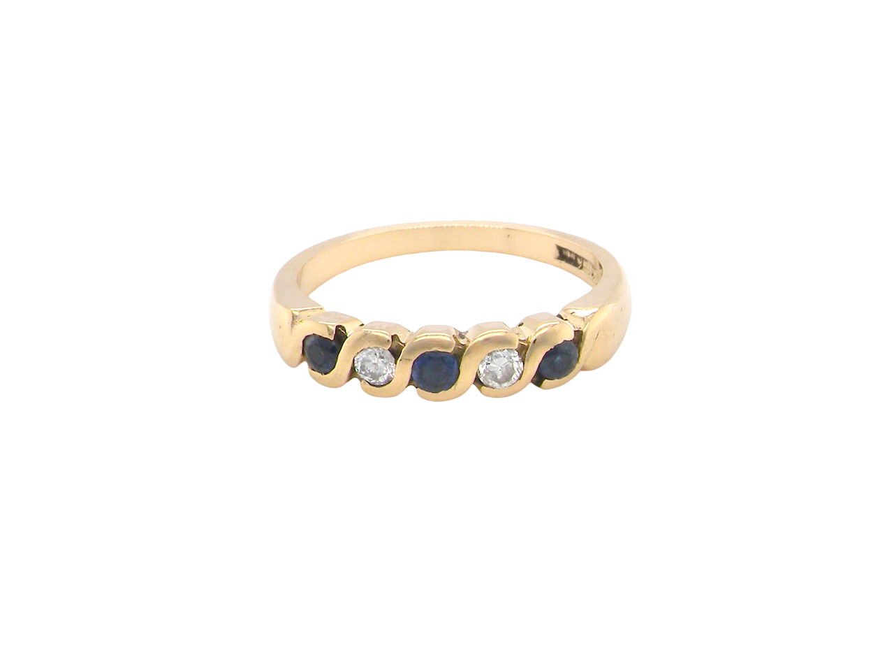 An 18 carat gold Sapphire and Diamond eternity ring