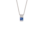  An 18 carat; White Gold*&nbsp; Pendant with Sapphires 