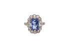 An Art Deco Sapphire and Diamond cluster ring