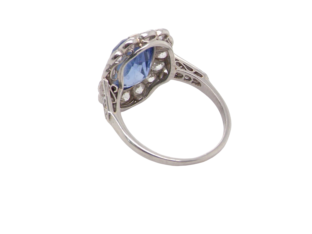 An Art Deco Sapphire and Diamond cluster ring