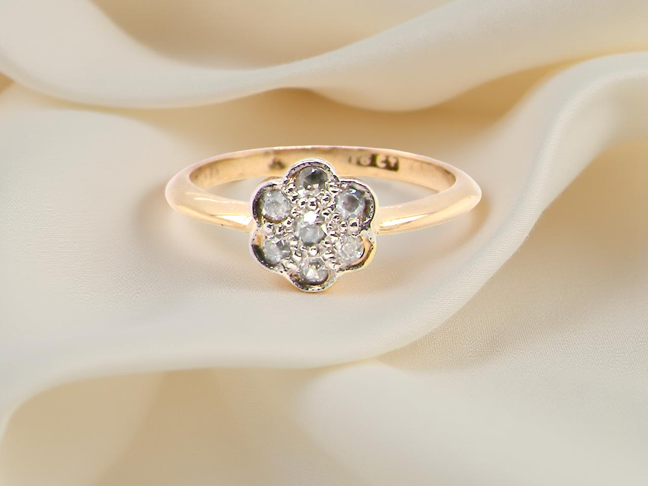 An Early 20th Century Daisy Cluster Ring Small Finger Size
