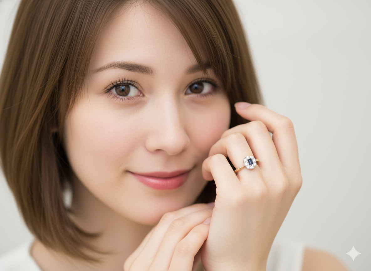 A vintage Sapphire and Diamond Cluster Ring