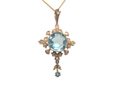 An Edwardian Zircon and Pearl pendant
