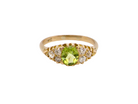 An antique Peridot and Diamond ring