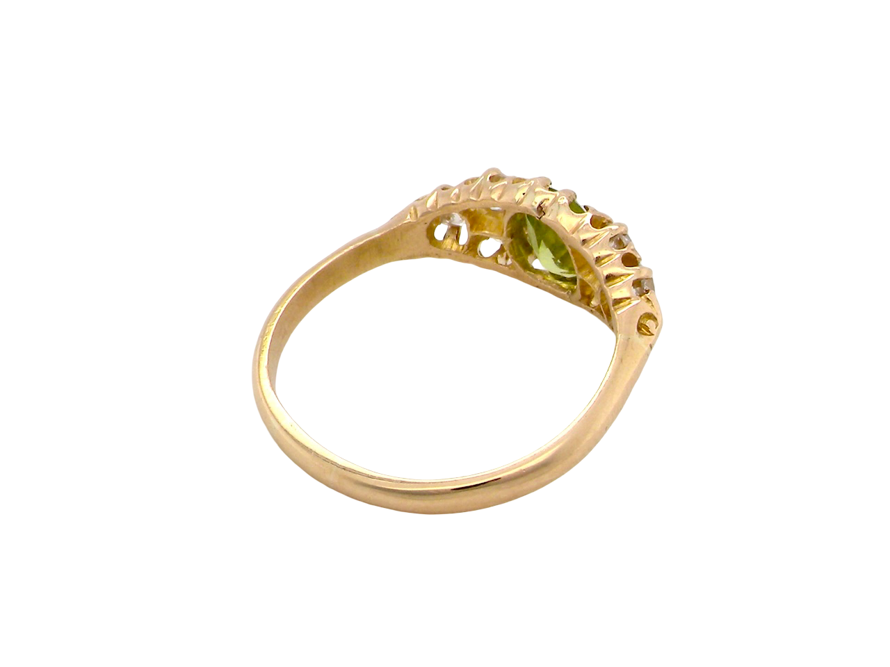 An antique Peridot and Diamond ring