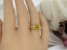 An antique Peridot and Diamond ring