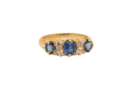 An antique Sapphire and Diamond Ring