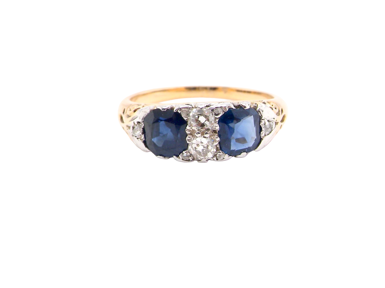 An antique Sapphire and Diamond ring