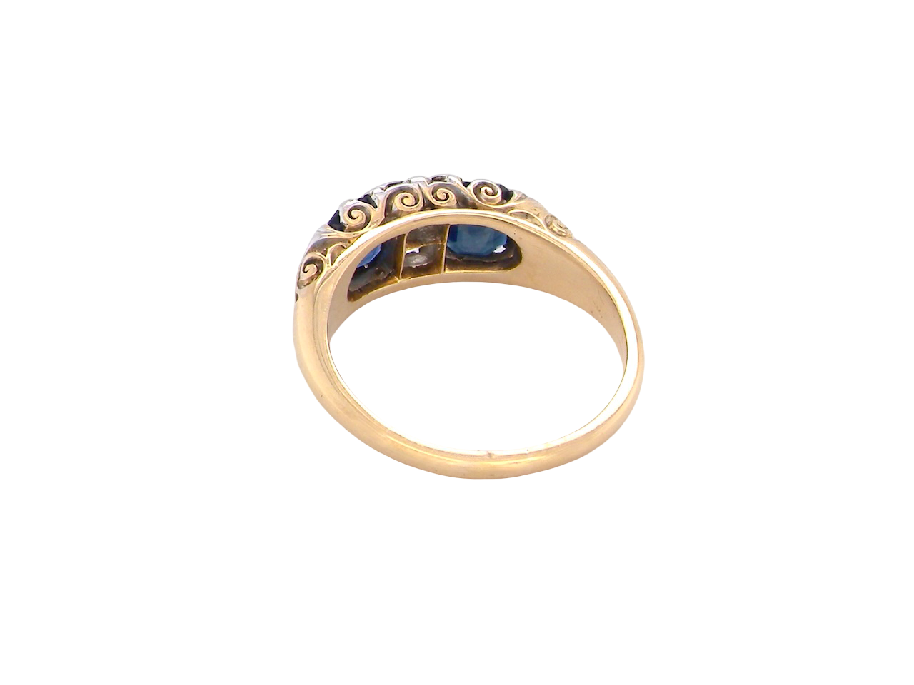 An antique Sapphire and Diamond ring