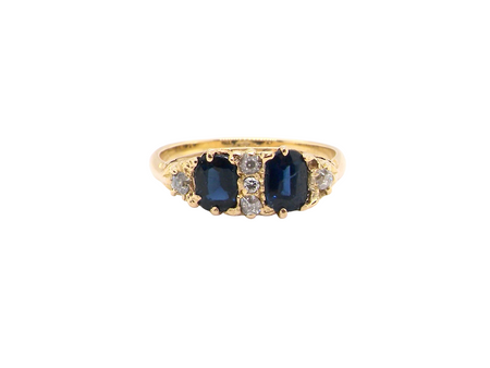 An antique Sapphire and Diamond ring