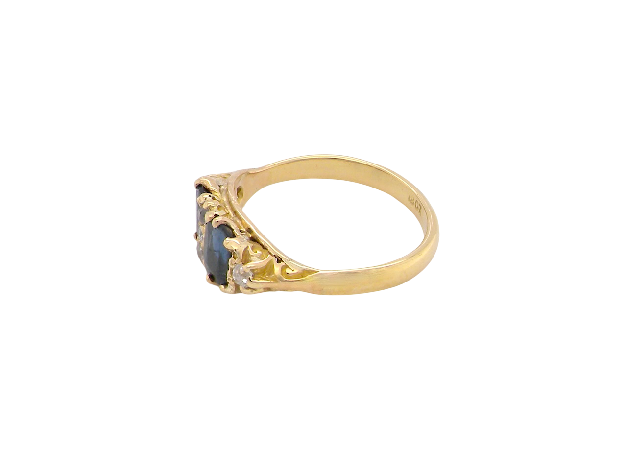 An antique Sapphire and Diamond ring