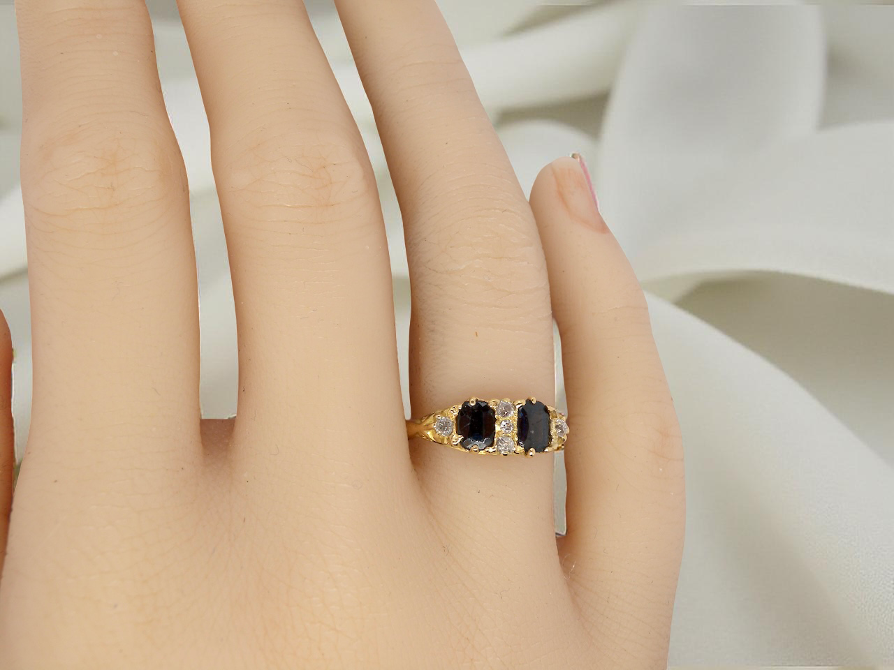 An antique Sapphire and Diamond ring