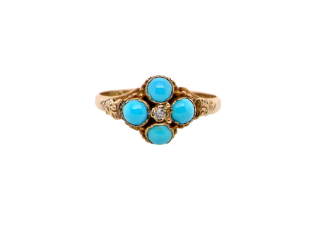 An antique Turquoise and Diamond Ring