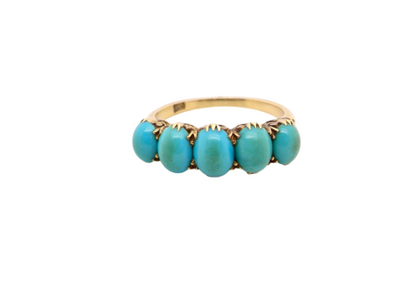 An antique Turquoise dress ring