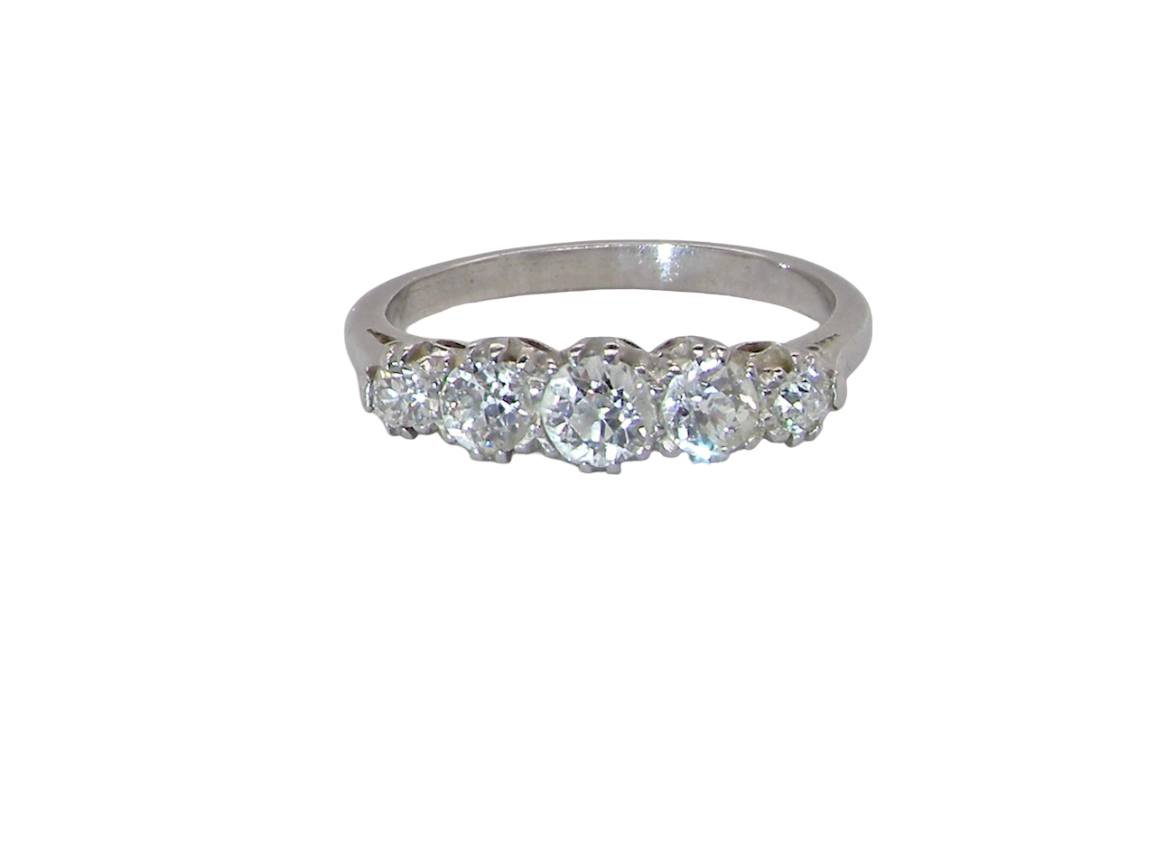An early 20th Century fiuve stone Diamond ring
