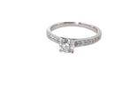 An elegant and timeless 18 carat white gold diamond solitaire ring,