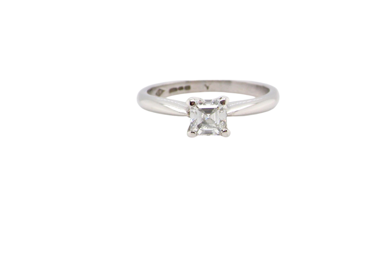 A platinum solitaire Diamond Ring