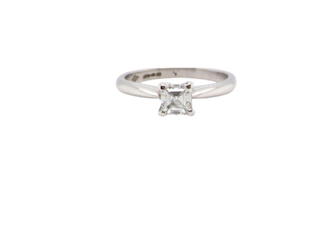 A platinum solitaire Diamond Ring